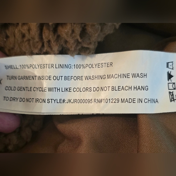 Fashion Nova Teddy Sherpa Coat Brown Oversized Button Front 2X - Picture 4 of 4